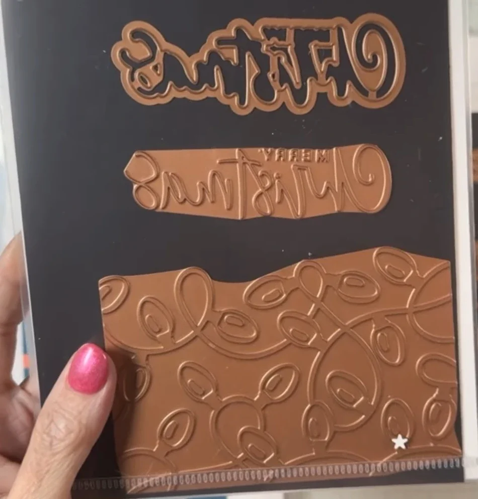 Новинка 2024 рождественская елка цветные легкие металлические штампы трафарет