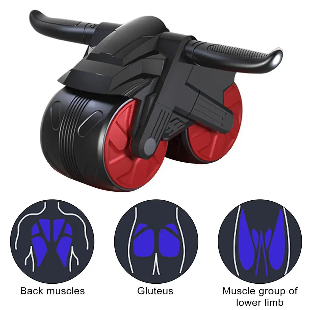 

Ролик для тренировок Ab, ролик для тренировок с нескользящей ручкой, низкий уровень шума, высокая стабильность, автоматический отскок для эффективной