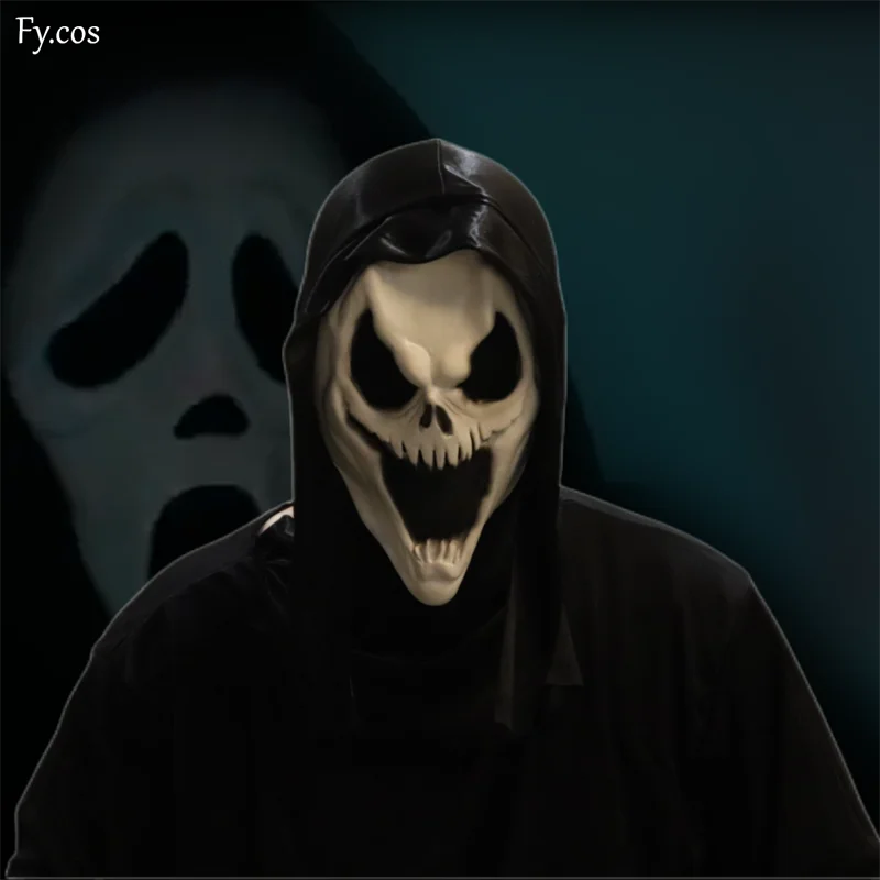 

Ghostface Scream 6 Mask Horror Movie Killer Suit Scary Halloween Rave Cosplay Original Ghost Face Latex Mascara Costume for Men