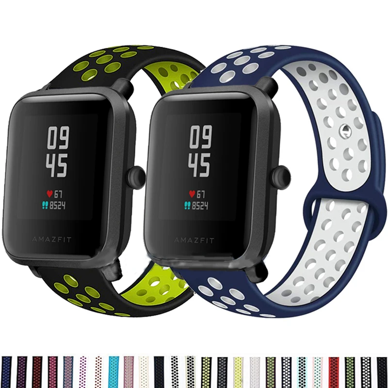 

Ремешок силиконовый сменный для Xiaomi Huami Amazfit Bip S U Pro Lite, спортивный браслет для Amazfit GTS/GTS 2 Mini 2E Correa, 20 мм