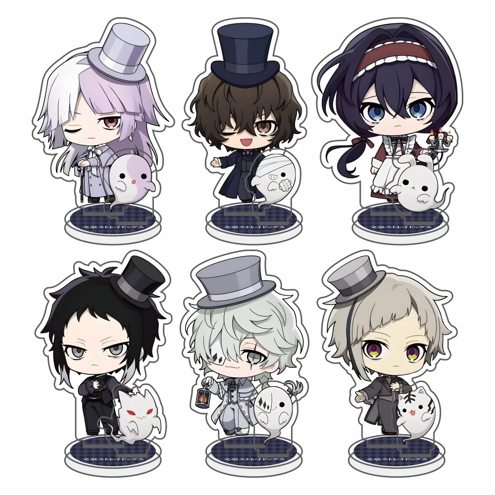Фото Акриловый брелок-подвеска по аниме Bungo Stray Dogs, акриловая подставка, фигурки Ода Сакуносукэ и Дазай Осаму, модель для декора рабочего стола, подарок №1