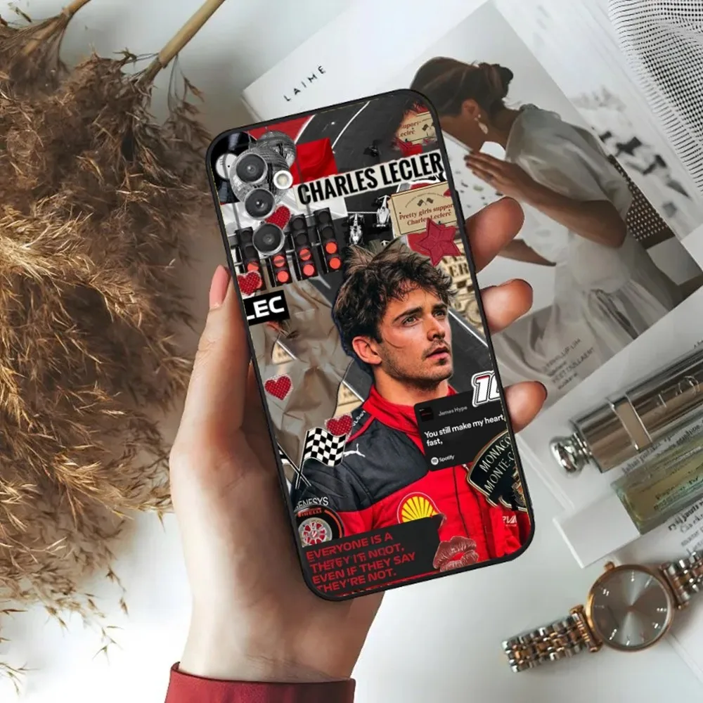 Чехол для телефона F1 16 C-Charles L-LeclercS Samsung S24 23 22 30 21 10 9 Ultra Plus Lite FE 5G черный мягкий чехол