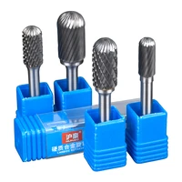 1pcs 6 16mm rotary file carbide alloy single cutdouble cut burr milling cutter column drill tools for metal mold grinde