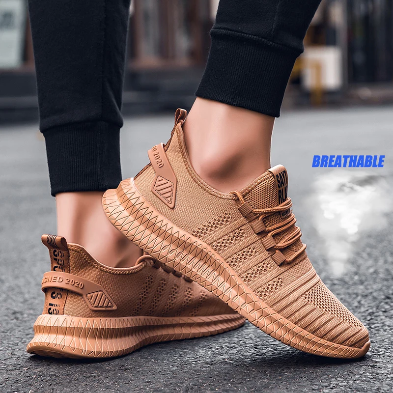 SENAGE Running Shoes Elasticity Men Shoe Light Casual Men's Sneaker Breathable Mesh Outdoor Walking Sport Shoes Plus Size Shoes