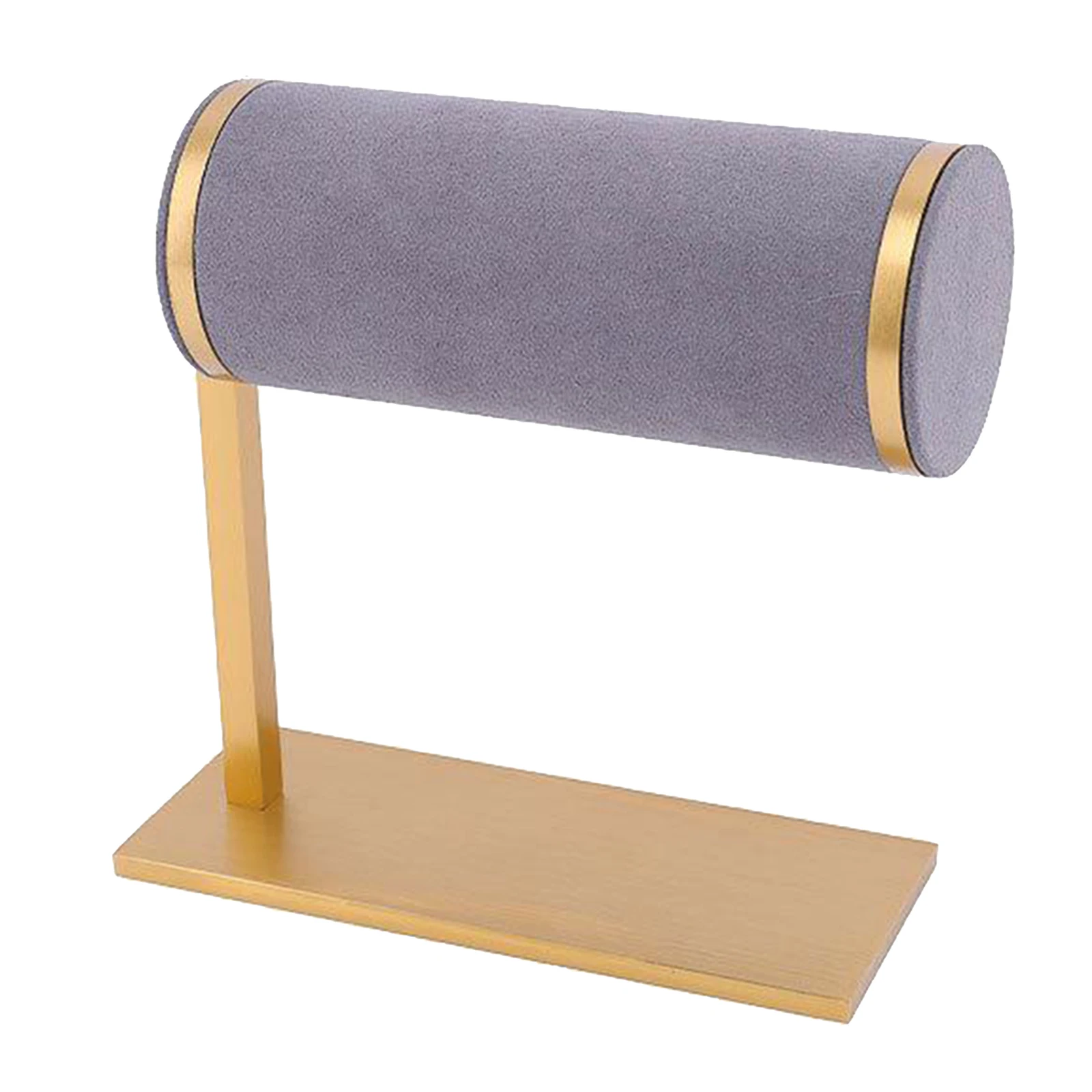 Jewelry Display T-bar Watch Organizer Bracelet Holder Hair Band Rack Portable Velvet Bracelet Scrunchie Organizer Display Stand