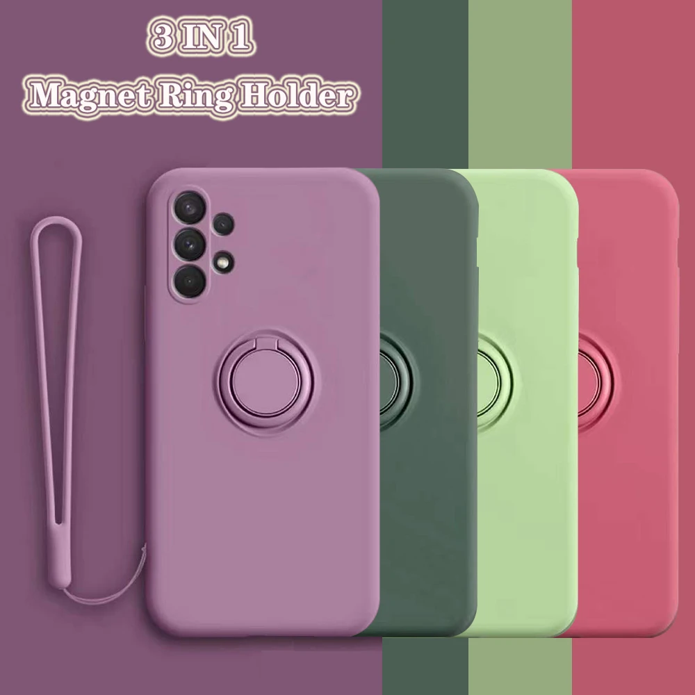 

Luxury Case For OPPO A74 5G Case For OPPO A74 5G A15 A52 A72 A53 A73 5G A93 Phone Case Magnetic Ring Holder Cover with lanyard