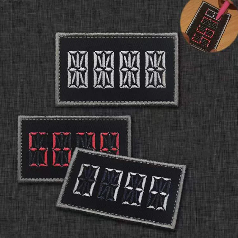 

DIY handmade creative personalized graffiti digital alphabet Velcro 16 section armband tactical seal backpack embroidered seal