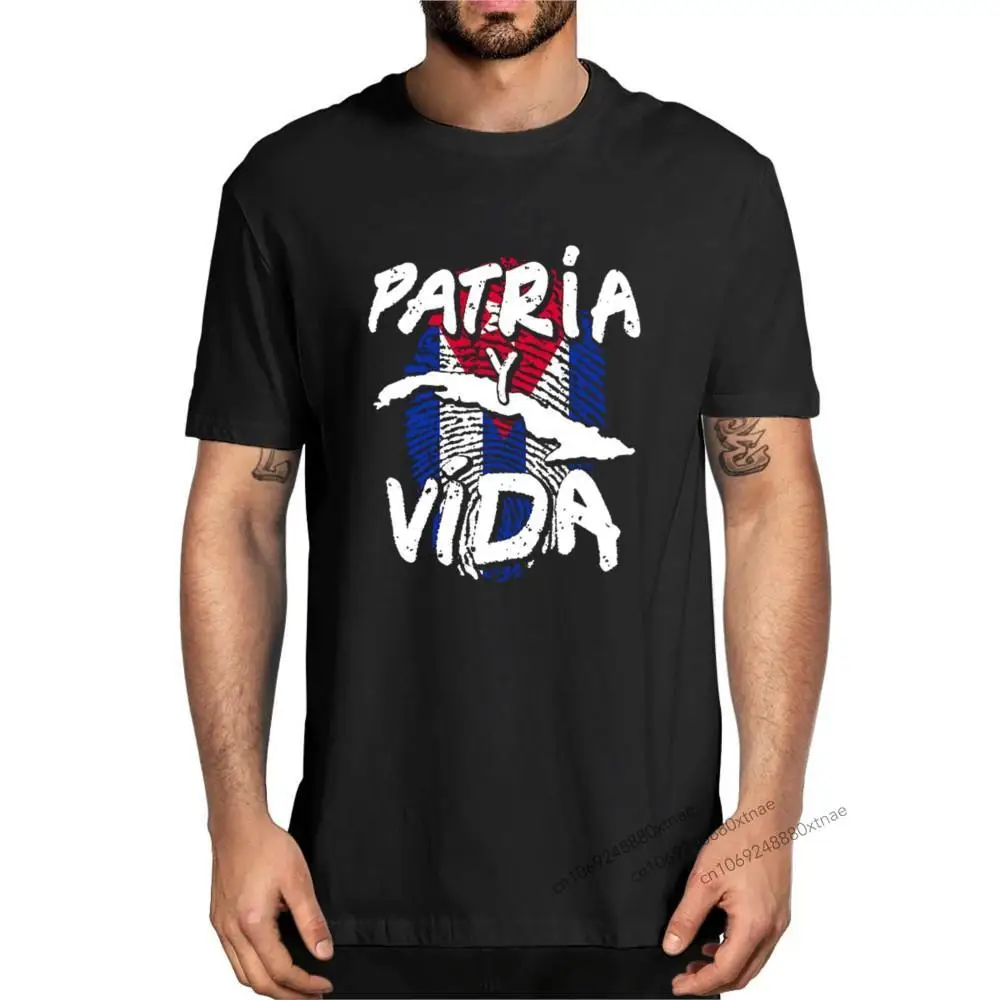 

100% Cotton Patria Y Vida Cuba Cuban Freedom Movement Se Acabo Vintage Summer Men's Novelty T-Shirt Women Casual Streetwear Tee
