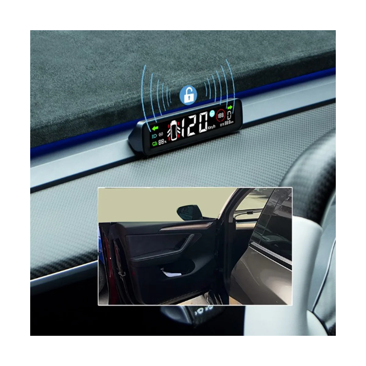 Приборная панель для автомобиля HUD Air цифровой смарт-датчик приборная Tesla Model 3