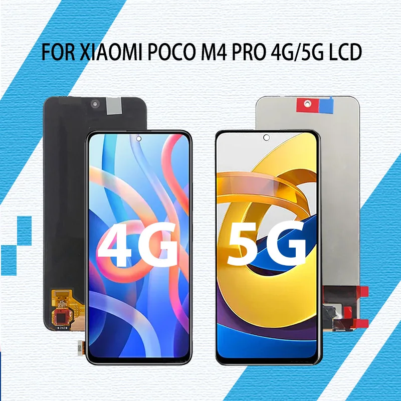 

Новый сенсорный ЖК-экран 2201117PI для Xiaomi Poco M4 Pro, цифровой преобразователь сенсорной панели 4G POCO M4 Pro, дисплей 21091116 в сборе с рамкой