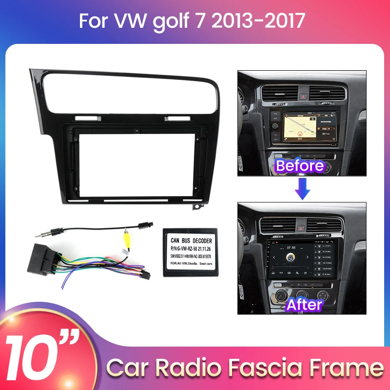2 Din Автомобильная рама для Фольксваген Гольф 7 Golf7 2013-2017 DVD монтажный комплект