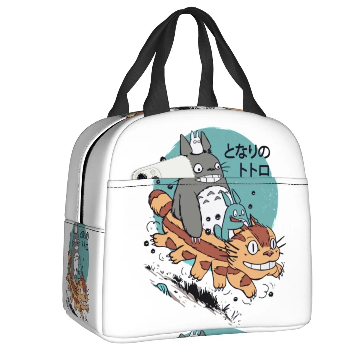 

My Neighbor Totoro Insulated Lunch Tote Bag for Women Miyazaki Hayao Anime Thermal Cooler Food Lunch Box Outdoor Camping Travel