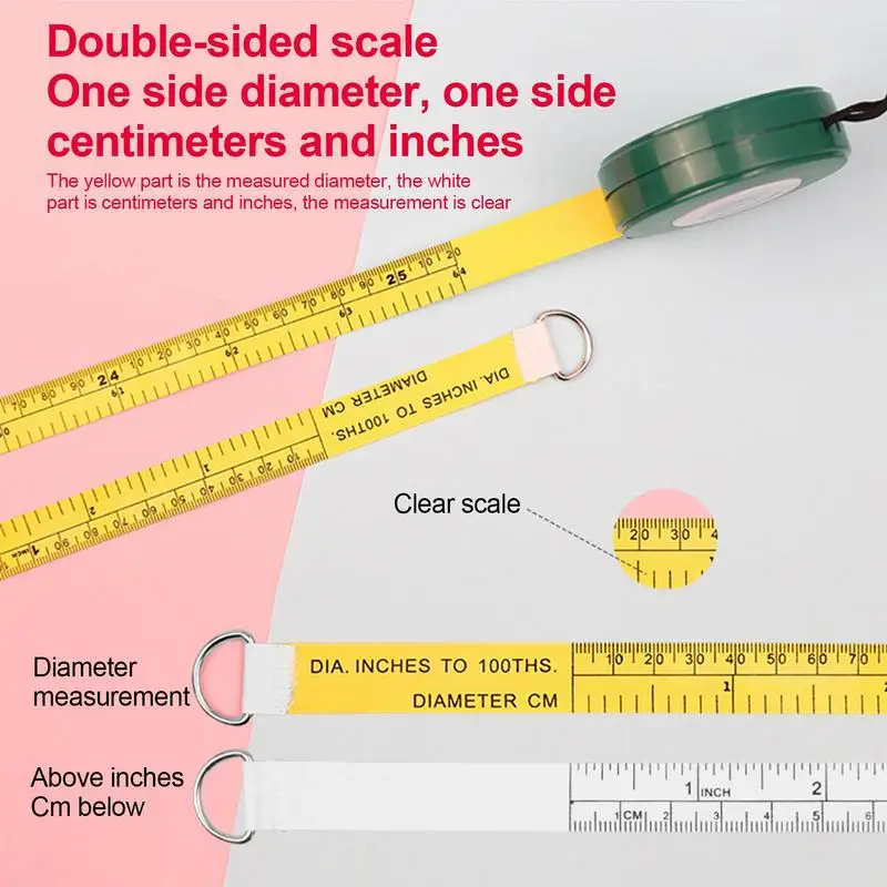 Мерная рулетка измерительная лента для дерева с императорской и метрической