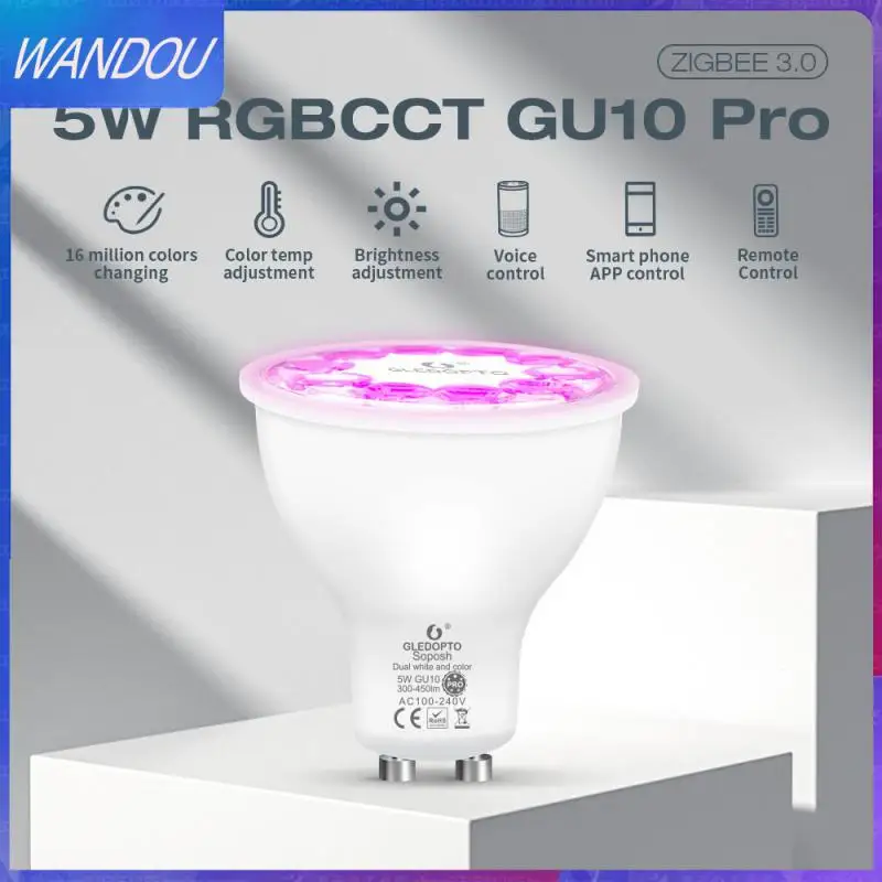 

Dimming Control Intelligent Gu10 Atmosphere Lamp App Control Voice Control Smart Zigbee 3.0 Spotlight Universal Remote Control