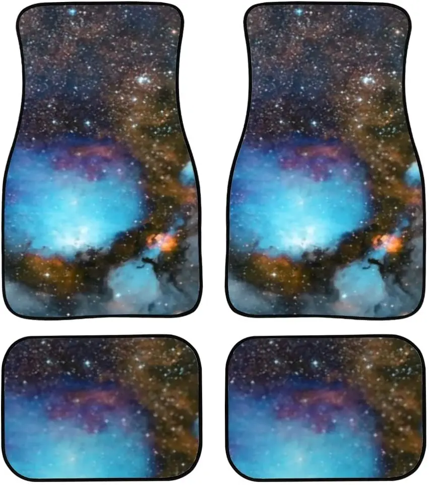 Car Floor Mats Endless Universe Stars Galaxies Outer Space Print Design Carpet Car SUV Truck Floor Mats 4 Pcs, Truck Floor M