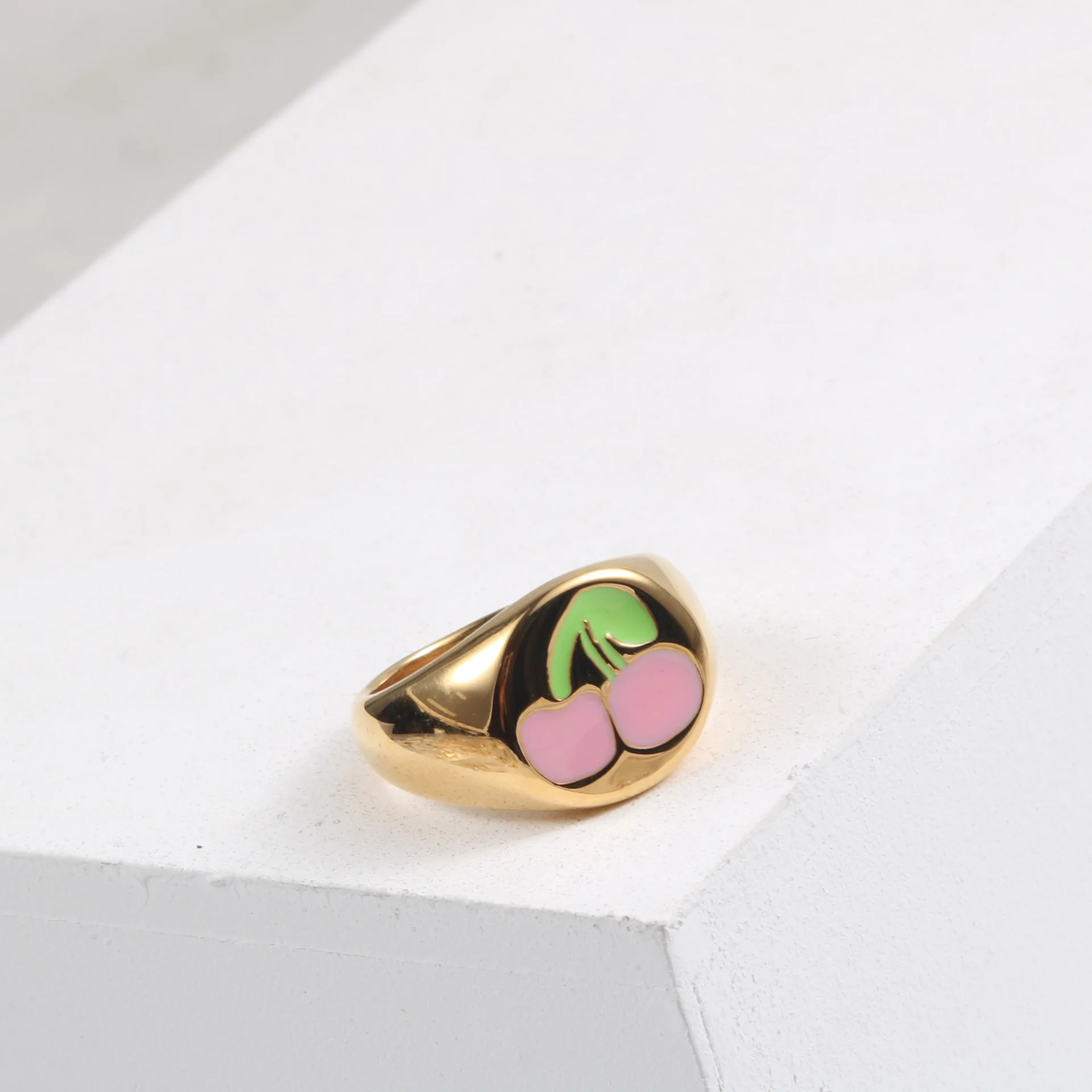 LESIEM Горячая новинка Модные Позолоченные обручальные кольца богини Сакура цветы