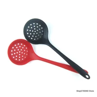 spatula slotted skimmer food grade kitchen gadgets strainer ladle long handle skimmer spoons slotted spoon 1 pc silicone