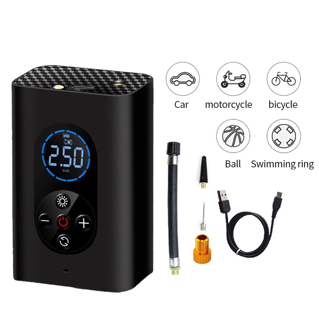 

Portable Car Air Compressor Wireless for Car Motorcycle Balls LED Light Tire Pump Tire Inflator Air Pump 150PSI Auto Air Pump