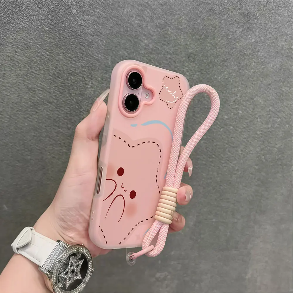 Фото Матовый силиконовый чехол для телефона Xiaomi 17 Pro Max 15T Pro Mi11 Lite 5G 14T Pro с ремешком-держателем и защитой для запястья №2