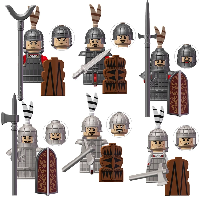 

Han Dynasty Soldier Army Heavy Troopers Light Infantry Medieval Knights Group Figures Building Blocks Bricks Castle Toy 21pcs