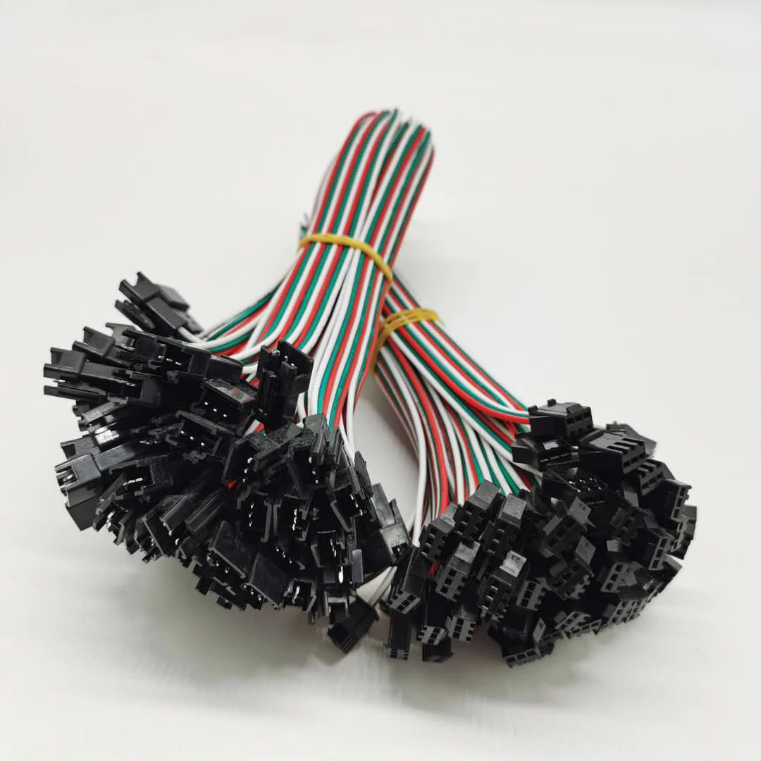20 пар, 3-контактный разъем jst, штекер и гнездо, соединительный кабель, провод для светодиодной ленты WS2811 WS2812B RGB