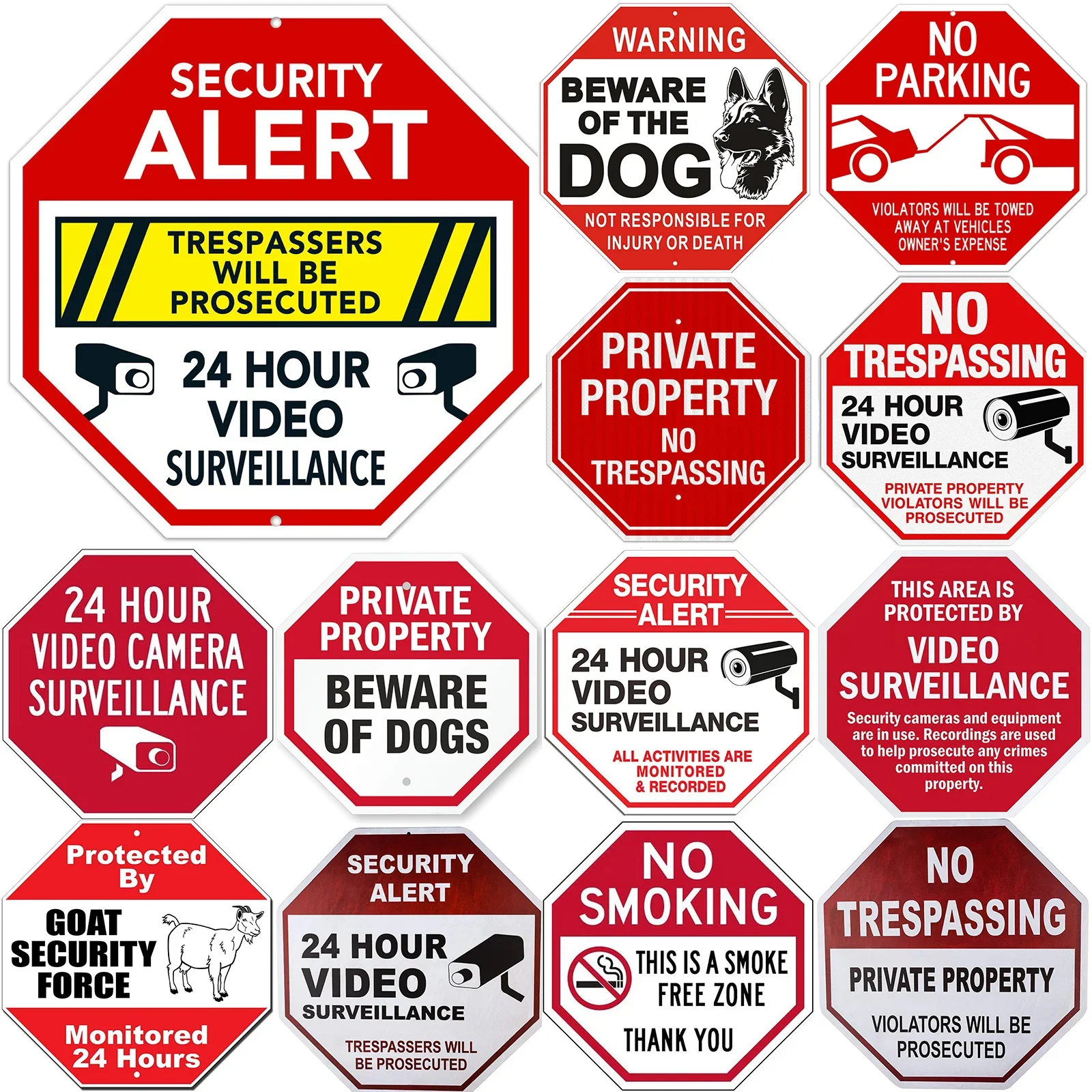 Восьмиугольные Металлические Вывески 12x12 Дюймов Алюминиевые Устойчивые К