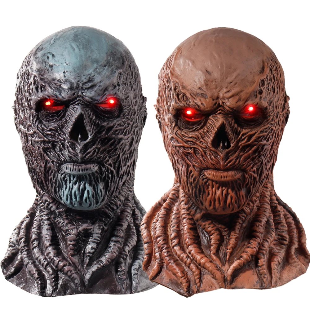 

Маска на все лицо из латекса Vecna, шлем с ужасным дьяволом из фильма «очень странные дела» для косплея на Хэллоуин, карнавал вечерние вечеринк...