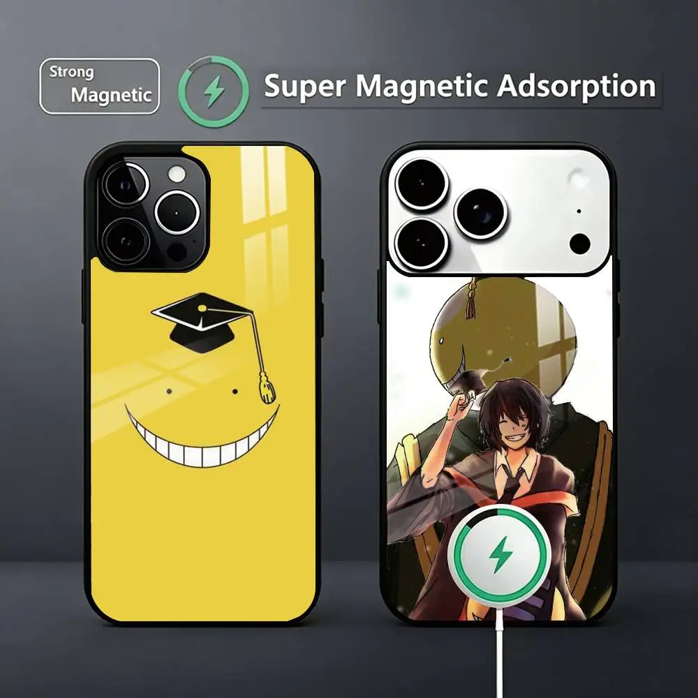 Фото Чехол для телефона Ansatsu K-Kyoshitsu Koro-sensei для iPhone 17, 16, 15, 14, 13, 12, 11 Plus, Pro с магнитной поддержкой беспроводной зарядки №1