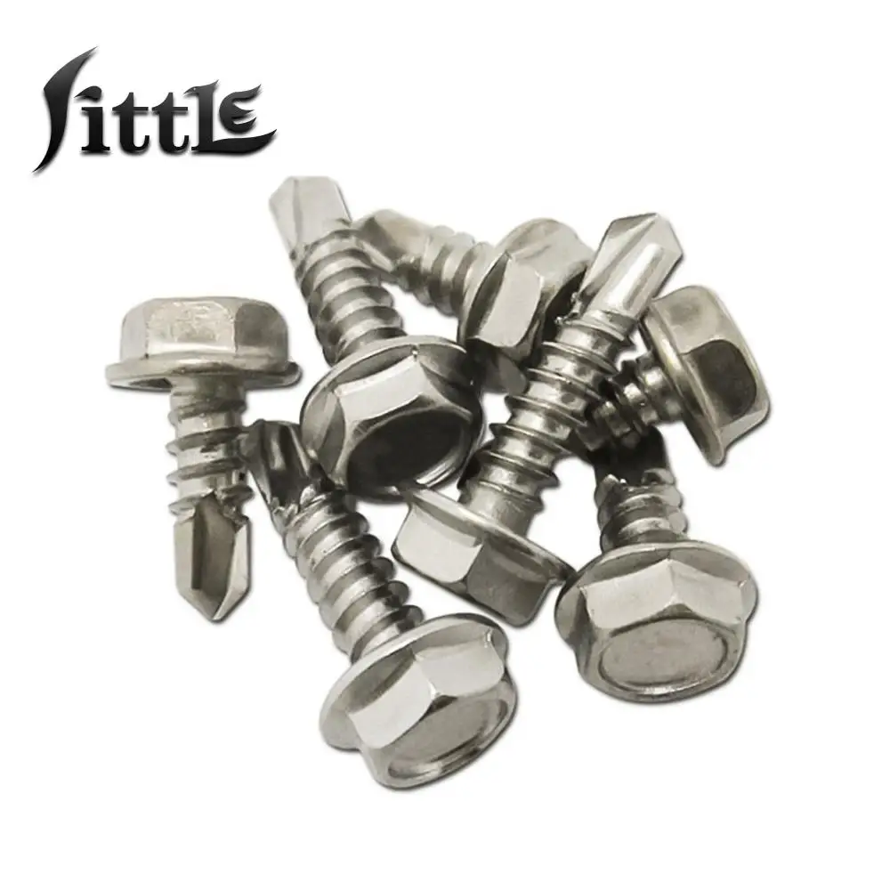 

20/50 Pcs M4.2 M4.8 410 Stainless Steel Outer Hexagon Self-drilling Screw Hardware Accessories Tapping Self-drilling Screw Vis