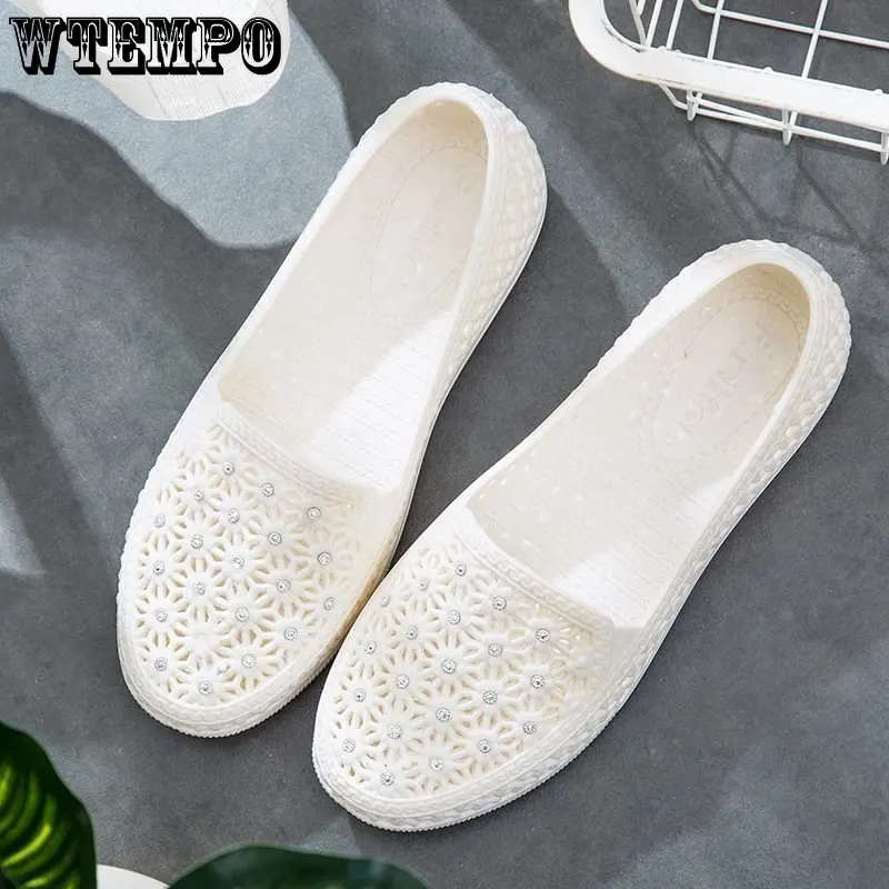 WTEMPO Fashion Lady Girl Sandals Summer Women Casual Flat Shoes Hollow Out Mesh Breathable Leisure Shoes Wholesale Dropshipping