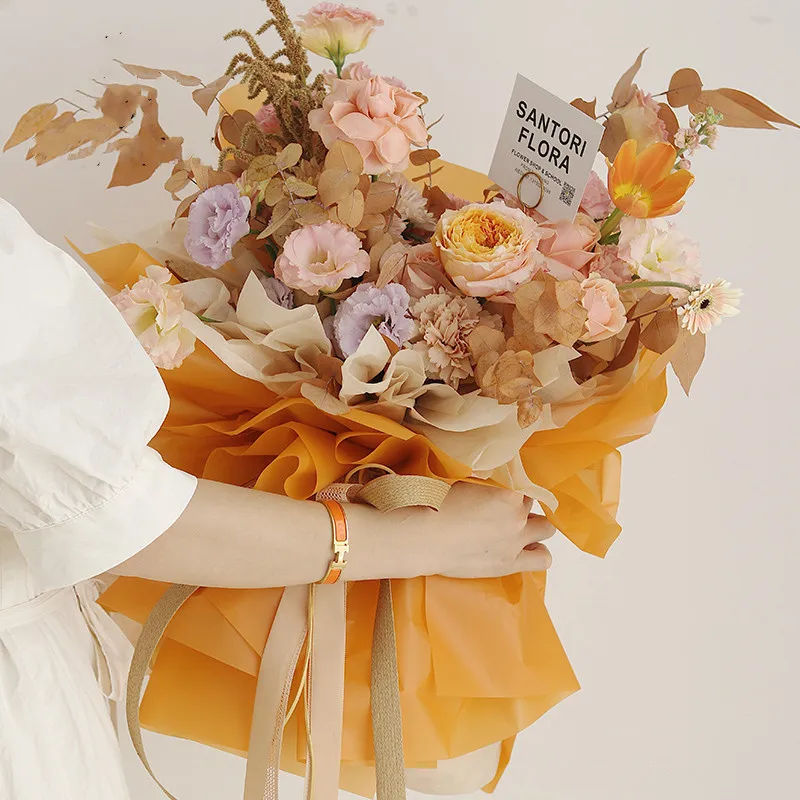 

58cmx10meter Thick Roll Wrapp Flower Paper Monochrome frost Tenacity Craft Paper Two-sided Flower Shop Bouquet Wrapping Papers