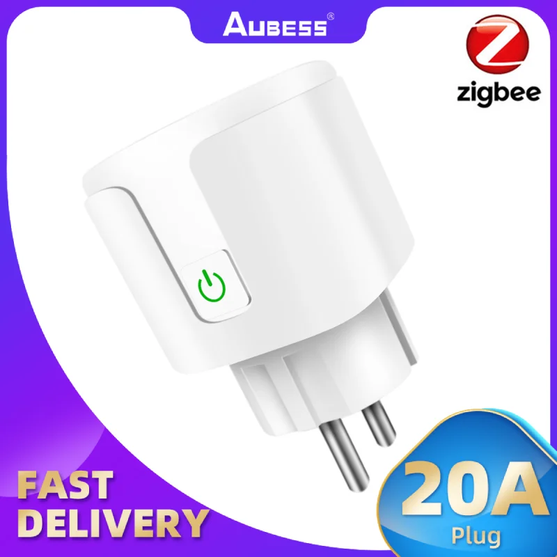 

Tuya Smart ZigBee Socket 16A /20A EU Plug Voice Control Works With Alexa Google Home Yandex Alice Smart Life APP Hub Required
