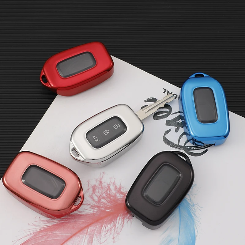 

Чехол для автомобильного ключа из ТПУ для Dacia Logan 2021, для Renault 4, 3 Duster, Captur, Logan, Laguna, Scenic, удаленный корпус, держатель, брелок