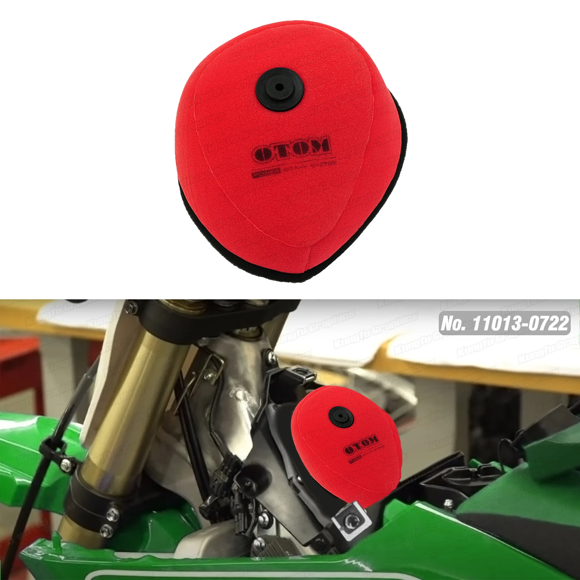 JY гоночный мотокросс эндуро двойной воздушный фильтр из полиэстера для Kawasaki KX250F