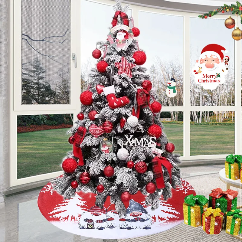 

Christmas Tree Skirt Santa Claus Elk Snowflake Christmas Tree Skirt Floor Cover For Xmas New Year Party Home Decor Navidad Gifts