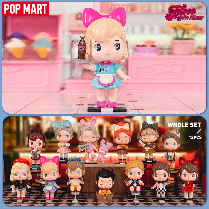 

Popmart TAPOO Retro Diner Series Blind Box Toys Anime Action Figure Kawaii Desktop Model Surprise Birthday Girl Gift Mystery Box