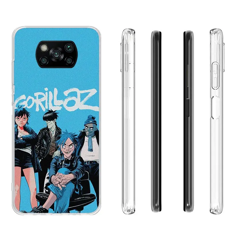 Фото Чехол для телефона Gorillaz Anime для Xiaomi Redmi Note 10 9 9S 8 8T 7 5 Pro Mi 12T 11T 10T 9T 12 11 Lite A3 A2 Trend Fundas Mi 11 №4