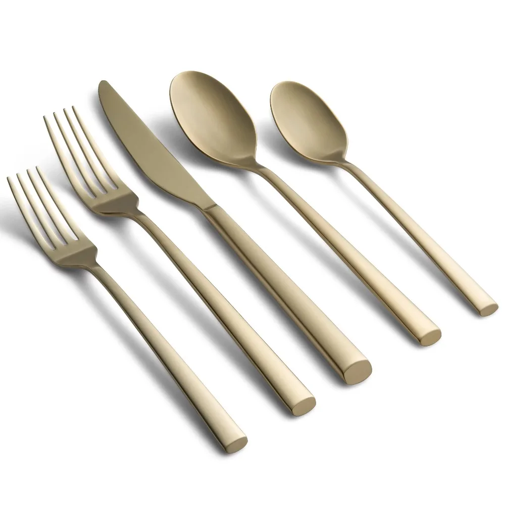 

Champagne Satin Forged 18/0 Stainless Steel 20-Piece Flatware Set, Service For 4