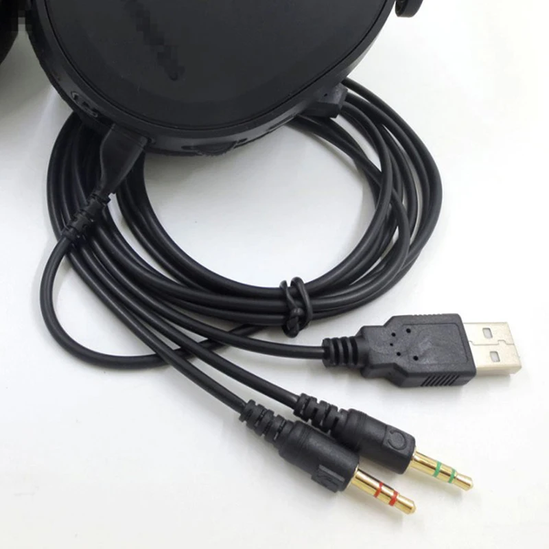 

2 м, от 1 до 3 разветвителей, аудиокабель для игровых наушников, гарнитуры, наушников, аудиокабель, адаптер, провода для SteelSeries Arctis 3/5/7/Pro