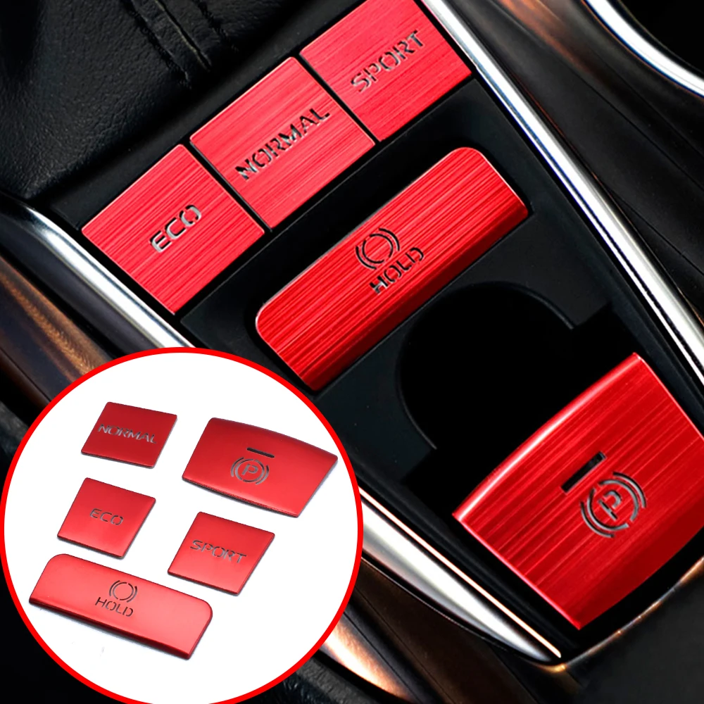 

5pcs For Toyota Camry 2018-2022 Car Gear Shift Panel Button Cap Cover Switch Frame Sticker Decoration Trim Decals Accessories