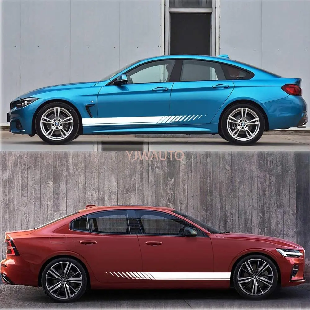 

2 PCS Car Body Decal Stickers Stripe Waterproof Graphics Side Decal Car Body Side Stickers