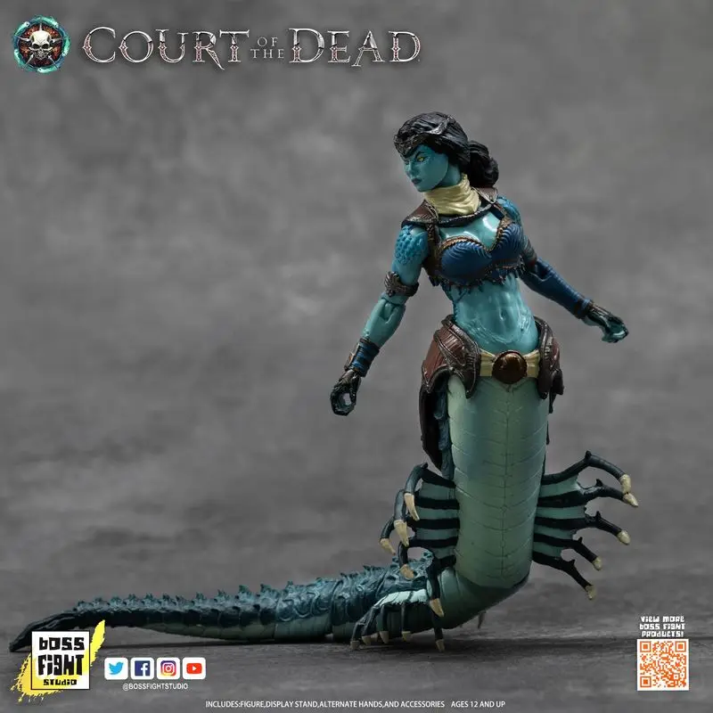 Фото Подлинная шарнирная фигурка Boss Fight Studio 3,75 дюйма Court Of The Dead Series 2, Necro Knight Soul Haver Skeleton №1