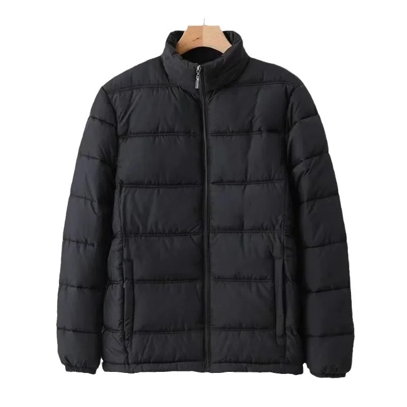 Мужская куртка с хлопковой подкладкой и воротником-стойкой утолщенная теплая