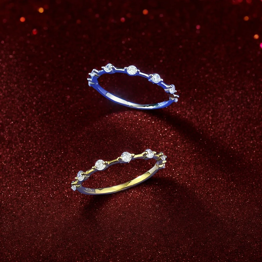 Кольца из стерлингового серебра Apaison 925 ослепительные высокоуглеродистые