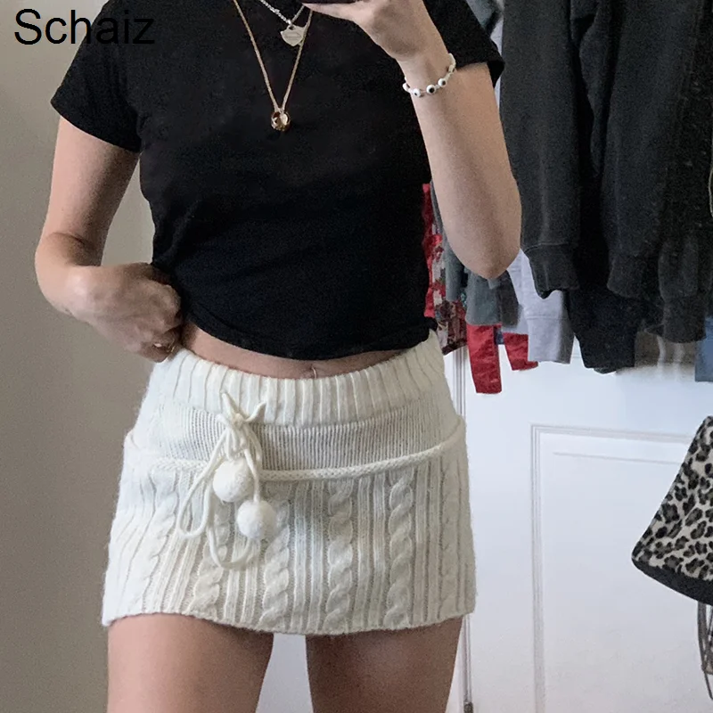 

Женская шерстяная юбка, облегающая текстурная трикотажная короткая женская тонкая юбка с заниженной талией на зиму