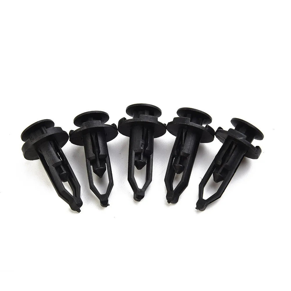 

Fender rivets Accessory Bumper Rear Fastener Clips Cover Push-type Clamp Plastic Fixed Push pins Black Decor 100pcs Car Useful