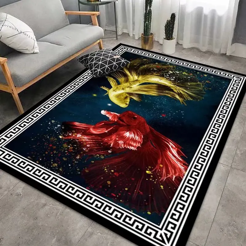 

Современный ковер большого размера для гостиной, Роскошный Домашний напольный коврик в китайском стиле, мягкий пушистый коврик для отдыха, моющиеся коврики для украшения спальни