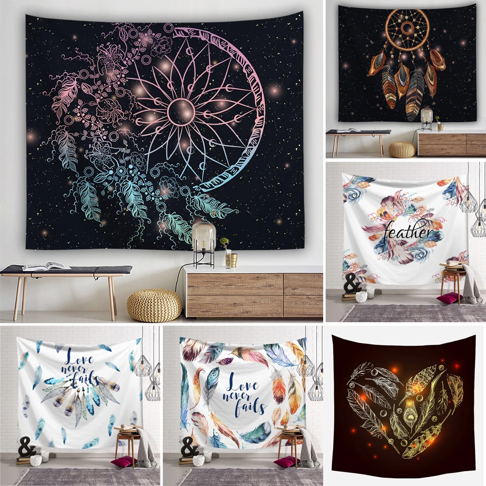 

Dreamcatcher Psychedelic Scene Home Decoration Mandala Tapestry Wall Hanging Tapestry Bohemian Decorative Sheet 3D Printing