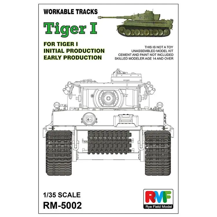 

RYEFIELD RM5002U 1/35 WORKABLE TRACK LINKS Pz.Kpfw. VI Tiger I LATE PRODUCTION