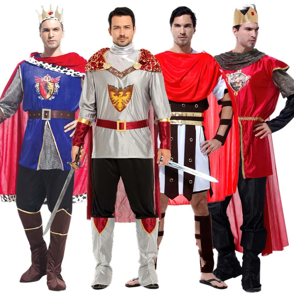 

Костюм для взрослых и мужчин на Хэллоуин, искусственный воин, рыцарь с накидкой, мужская, женская, мужская вечеринка, Карнавальная одежда